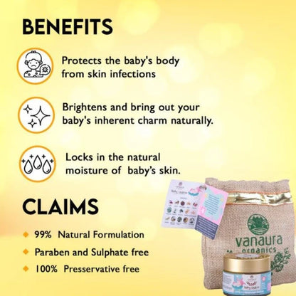 BABY CHARM, Before Bath Massage Butter, Nurturing aura to your baby's skin-50g