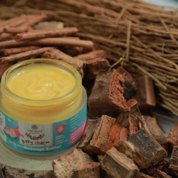 BABY CHARM, Before Bath Massage Butter, Nurturing aura to your baby's skin-50g