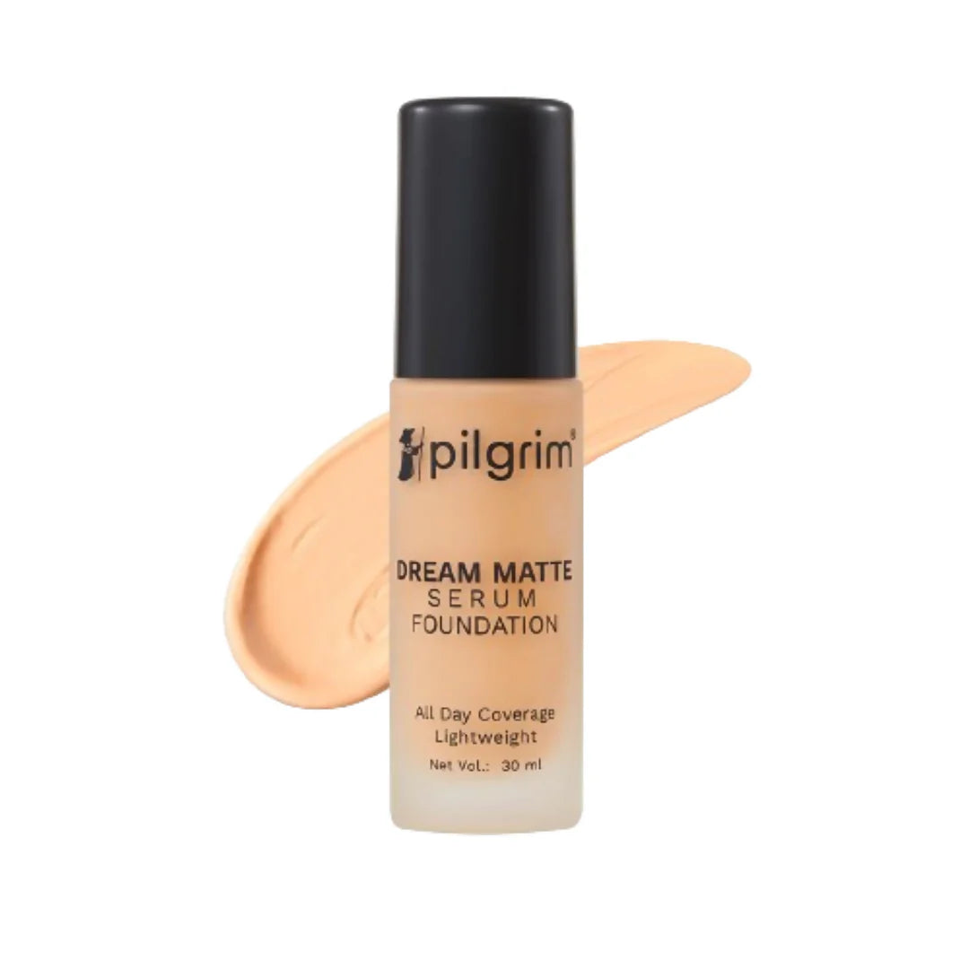 Pilgrim Dream Matte Serum Foundation With Matte & Poreless All Day Coverage Lightweight - Warm Sand -30 ml