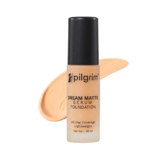 Pilgrim Dream Matte Serum Foundation With Matte & Poreless All Day Coverage Lightweight - Warm Sand -30 ml