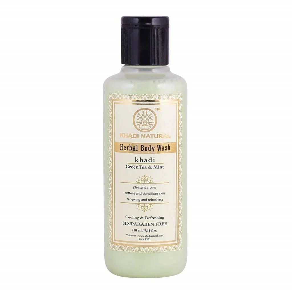Khadi Natural Green Tea & Mint Herbal Body wash - 210 ml