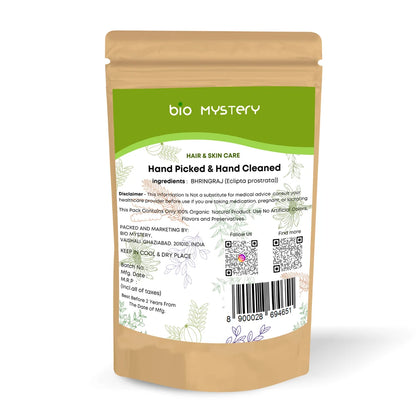 Bio Mystery Bhringraj Powder | 100% Pure & Natural Eclipta Prostrata for Hair Growth & Scalp Health | Ayurvedic Herbal Hair Care – 100g