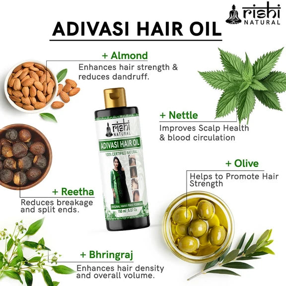 Rishi Natural Adivasi Hair Oil - 150 ml