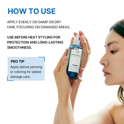 La'dor Wonder Hair Oil Serum - Lightweight, Non-Sticky Korean Oil for Dry, Damaged & Frizzy Hair - 100 ml