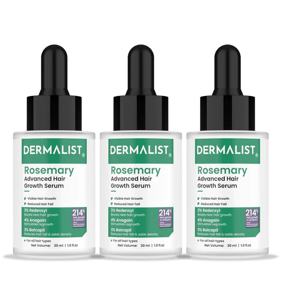 Dermalist Rosemary Hair Growth Serum with 3% Redensyl, 4% AnaGain & 3% Baicapil