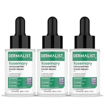 Dermalist Rosemary Hair Growth Serum with 3% Redensyl, 4% AnaGain & 3% Baicapil