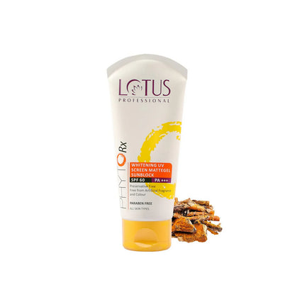 Lotus Professional Phyto Rx Whitening Uv Screen Mattege Sun Block Spf 60 Pa+++