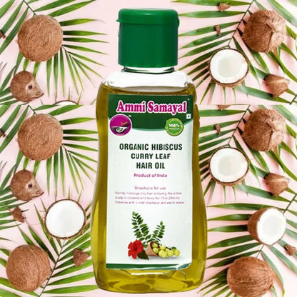 Ammi Samayal Organic Hibiscus and Curry Leaf Hair Oil - 100 ml