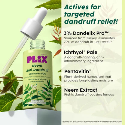 PLIX The Plant Fix Neem Anti-Dandruff Advanced Kit - Shampoo + Serum - Kit