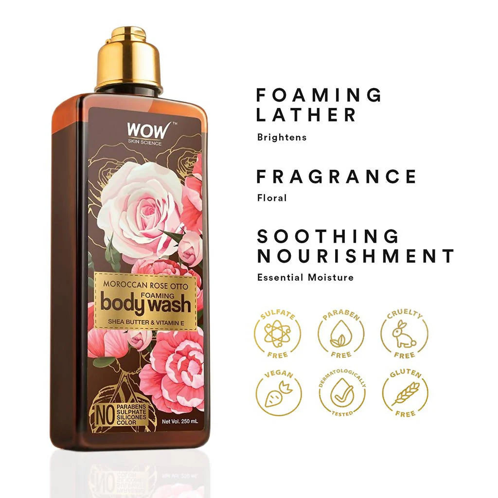 Wow Skin Science Moroccan Rose Otto Foaming Body Wash
