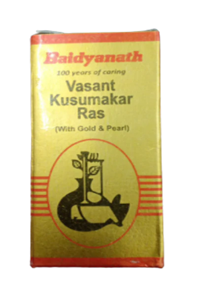 Baidyanath Basant / Vasant Kusumakar Ras with Gold and Pearl