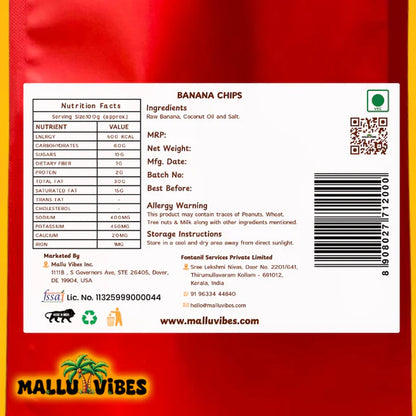 Mallu Vibes Banana Chips - 100 gm