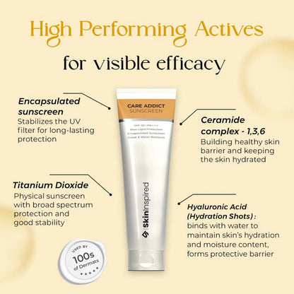 SkinInspired Care Addict Encapsulated SunscreenSPF 50 For Dry Skin With Pa++++ - 50 gm