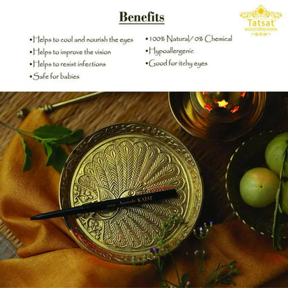 Tatsat 100% Natural Ayurvedic Kajal Pencil - 0.25 gm