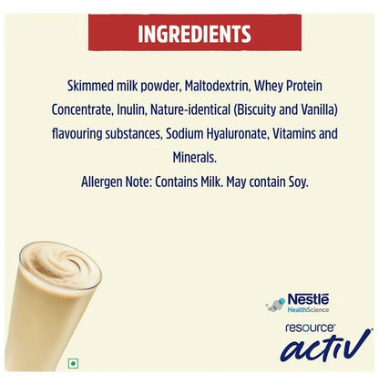 Nestle Resource Activ Powder - Vanilla Flavor - 400 gm
