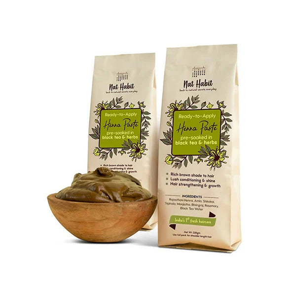 Nat Habit Henna Paste - 220 gm - Pack of 2
