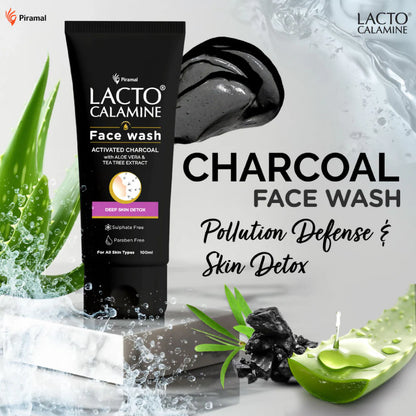 Lacto Calamine Activated Charcoal Face Wash - 100 ml