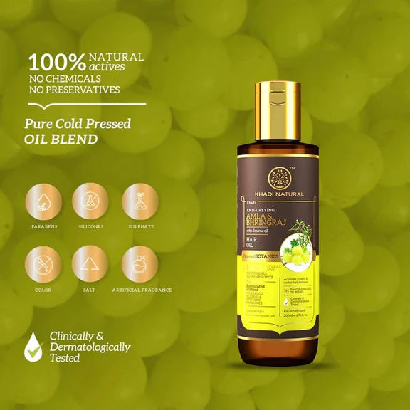 Khadi Natural Amla & Bhringraj Hair Oil - 200 ml