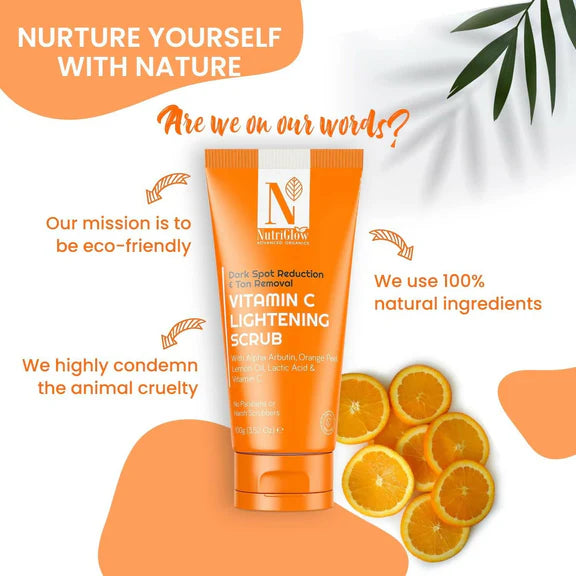 Nutriglow Advanced Organics Vitamin C Lightening Scrub - 100 gm