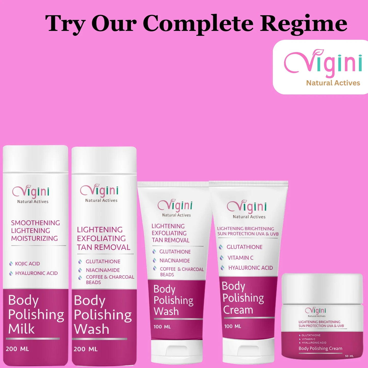 Vigini Whitening Lightening Body Polishing Day Night Gel Cream - 100 ml
