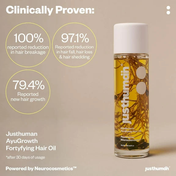 JustHuman AyuGrowth Fortifying Hair Oil - 120 ml