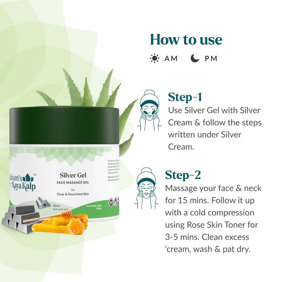 Kulsum's Kaya Kalp Silver Gel For Clear & Nourished Skin - 40 gm