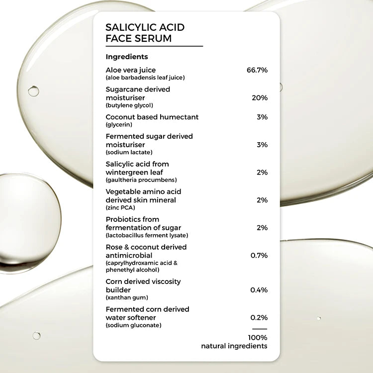 2% Salicylic Acid Face Serum & Neem Powder Face Wash (30g) Combo for acne-prone skin