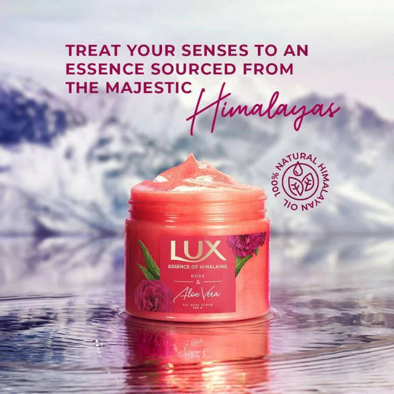 Lux Essence Of Himalayas Rose & Aloe Vera Gel Body Scrub - 300 gm