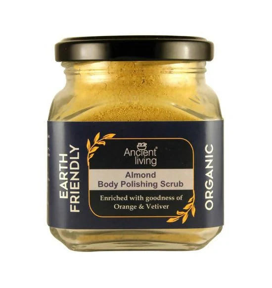 Ancient Living Almond Body Polishing Scrub - Glass Jar - 100 gm