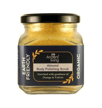 Ancient Living Almond Body Polishing Scrub - Glass Jar - 100 gm