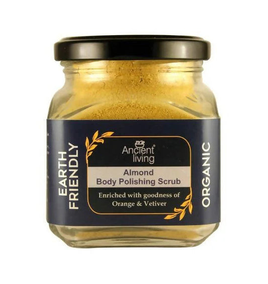 Ancient Living Almond Body Polishing Scrub - Glass Jar - 100 gm