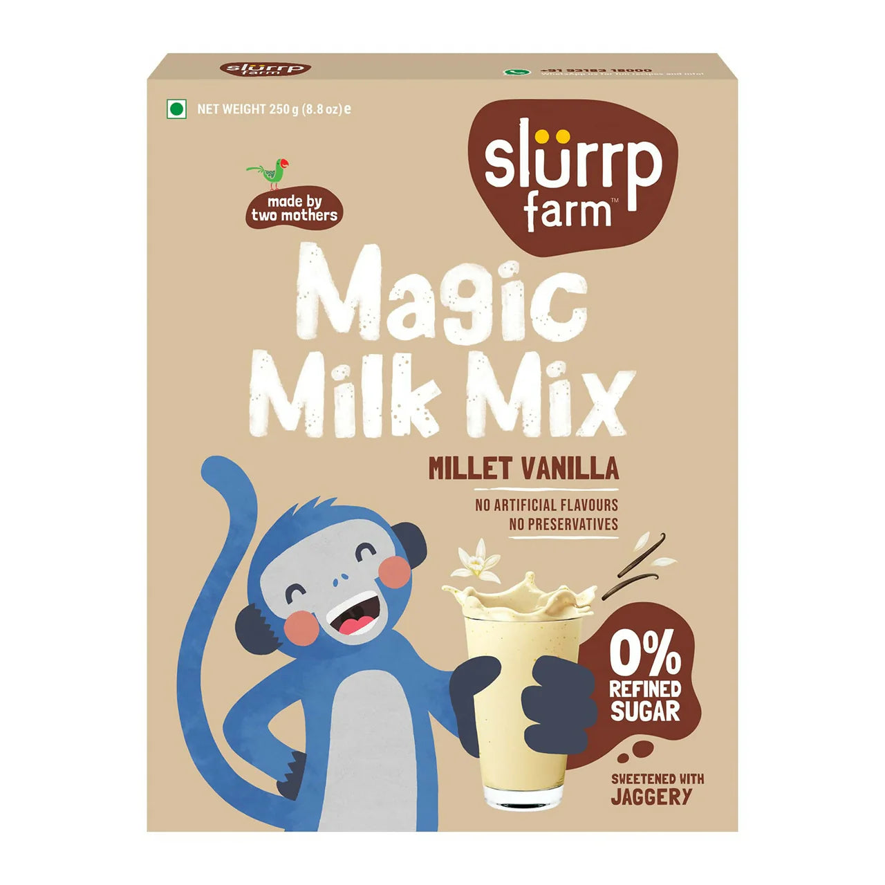 Slurrp Farm Vanilla Magic Milk Mix Sweetened with Jaggery Powder