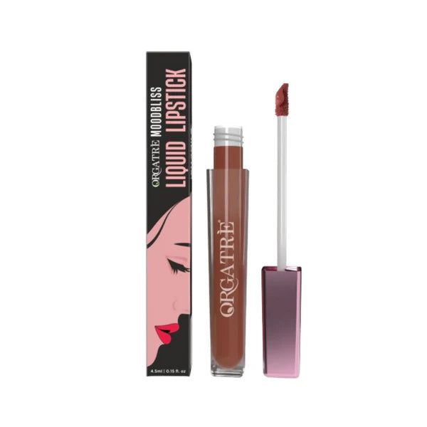 Orgatre Moodbliss Waterproof Glossy Liquid Lipstick - Raspberry Merlot - 4.5 ml