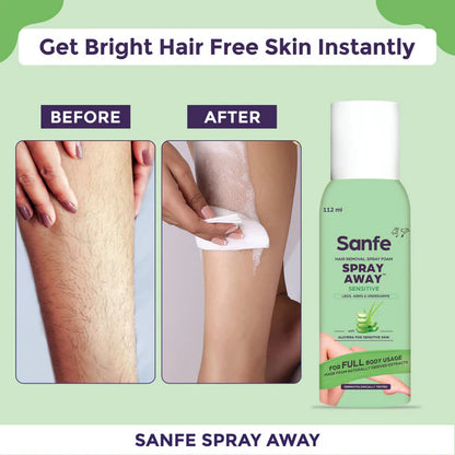 Sanfe Hair Removal Spray Foam Spray Away Sensitive - 112 ml