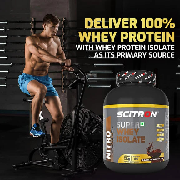 Scitron Super Whey Isolate Protein Powder - Double Rich Chocolate - 2 kg