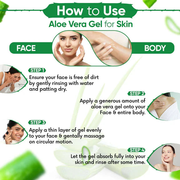 Kazima Pure Aloe Vera Gel For Hair, Acne, Scars, Dark Circles & Sunburn - 500 gm
