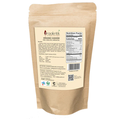 Praakritik Organic Cashew - 200 gm