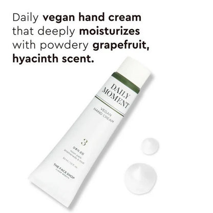 The Face Shop Non-Greasy Vegan Hand Cream - Noon Park With Hyaluronic Acid - 30 ml