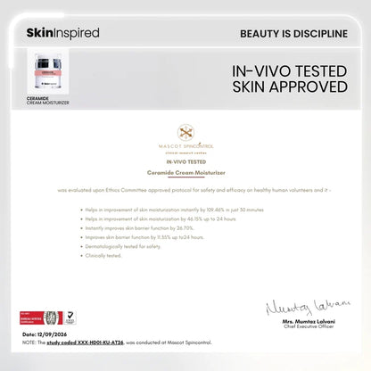 Ceramide Face Moisturizer Cream (50g) | For Dry & Normal Skin