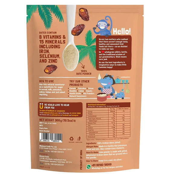 Slurrp Farm Date Powder for Little Ones. No Preservatives, No Chemicals - 300 gm