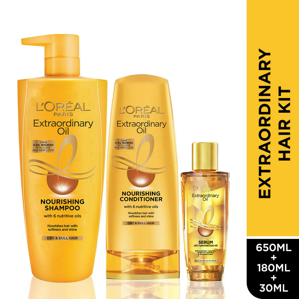 L'Oreal Paris Extraordinary Oil Hair Combo For Shiny & Frizz Free Hair