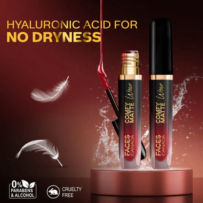Faces Canada Comfy Matte Wow Liquid Lipstick - Maroon Maven 05 - 3.8 ml