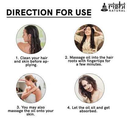 Rishi Natural Argan Oil Cold-Pressed 100% Pure Healty Skin And Hair - 150 ml