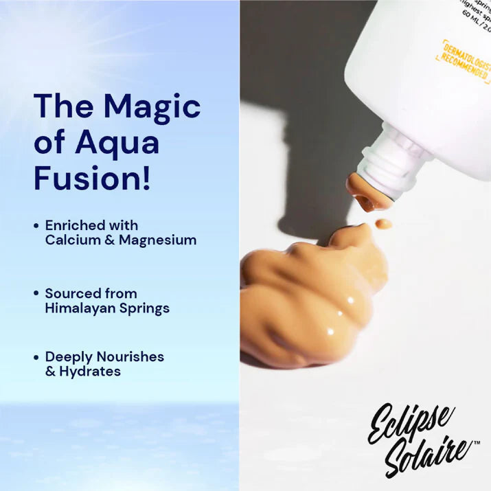 Eclipse Solaire Aqua Fusion Sunscreen - 5X Protection With SPF 50 PA+++ - 60 ml