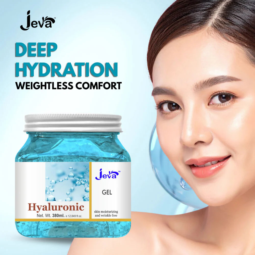 Jeva Hyaluronic Acid Face Moisturizer Hydrating Water Gel - 380 ml