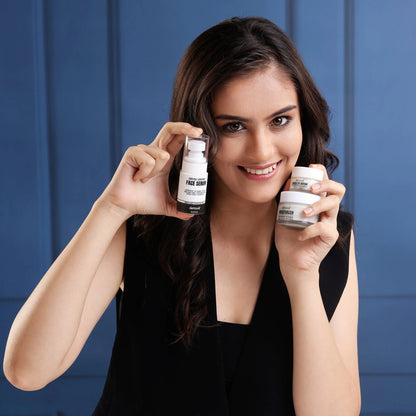 Detoxie Stress Free Look Combo | Face Serum 30ml +Moisturizer 50g +Under Eye Cream 15g - combo