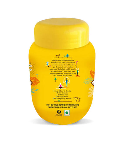 ProVedic Cow Ghee | Pure and Natural (1000ml Pet Jar) Cow Ghee for Good Digestion and Immunity | Made with Fresh Cow's Milk, Granular (Danedaar) Texture | Rich Taste and Aroma - 1 L