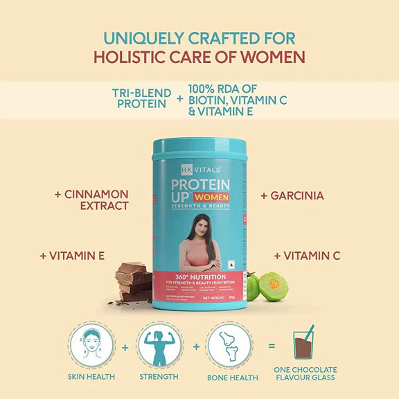 HK Vitals ProteinUp Women-Chocolate Flavor - 400 gm