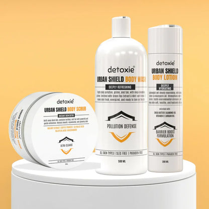 Detoxie Body Wash Lotion & Scrub Combo - Urban Shiled - combo