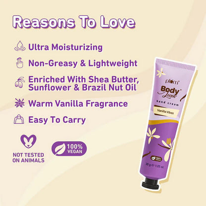 Plum Bodylovin' Vanilla Vibes Hand Cream - 30 gm